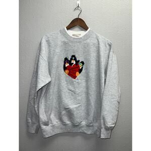 Vintage Penguin Sweatshirt Grandma Cooest Grandkids Penguins Crewneck M&C Large